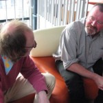 Ian Helliwell and workshopper Ian Helliwell and workshopper